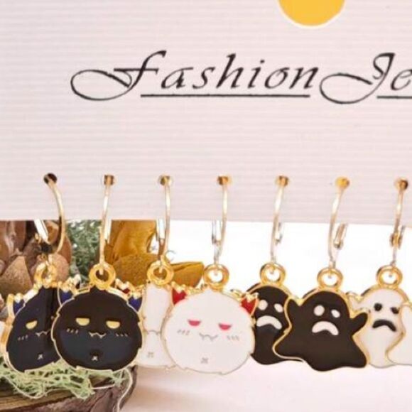 3for$20 10pcs Halloween Themed Alloy Earrings, 5 pairs - Picture 2 of 3